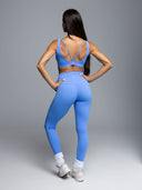 Square Neck Criss Cross Sports Bra