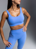 Square Neck Criss Cross Sports Bra